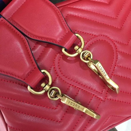 Gucci GG Marmont Small Shoulder Bag 498100 Red