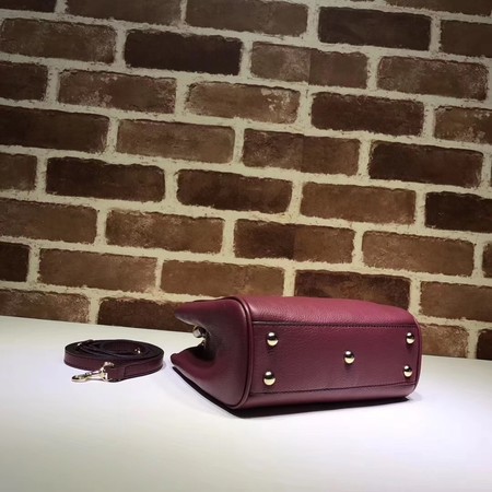 Gucci Bamboo Shopper mini Leather Top Handle Bag 368823 Purple