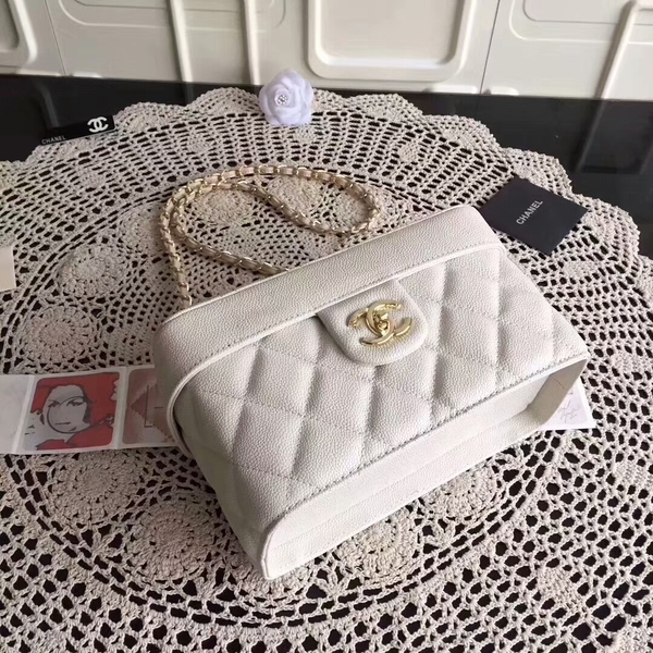 Chanel Cosmetic Bag Caviar Leather CHA6600 White