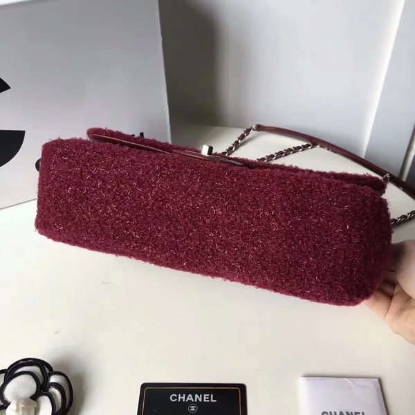 Chanel Original Suede Leather Flap Shoulder Bag A8128 Red