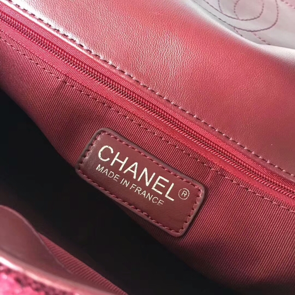 Chanel Original Suede Leather Flap Shoulder Bag A8128 Red