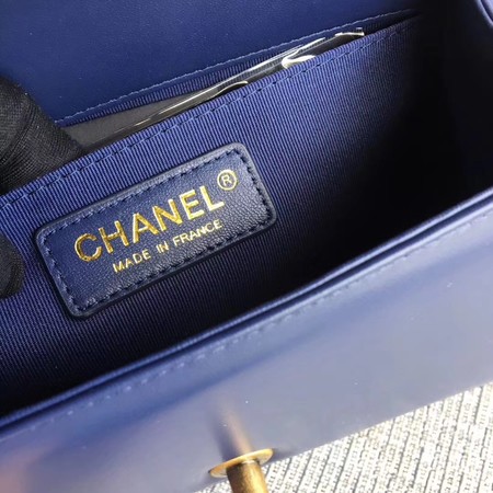 Boy Chanel Flap Shoulder Bag Sheepskin Leather A67085 Blue