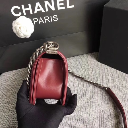 Boy Chanel Flap Shoulder Bag Sheepskin Leather A67085 Wine