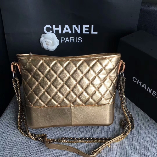 Chanel Gabrielle Shoulder Bag Original Calfskin Leather A93842 Gold