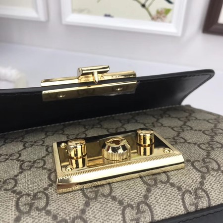 Gucci Padlock GG Supreme Shoulder Bags 409487 Black