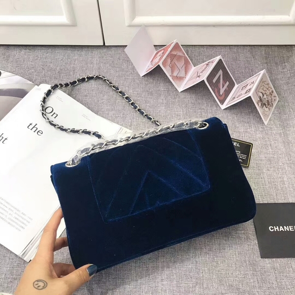 Chanel LeBoy 2017 Velvet Leather 67085 Blue