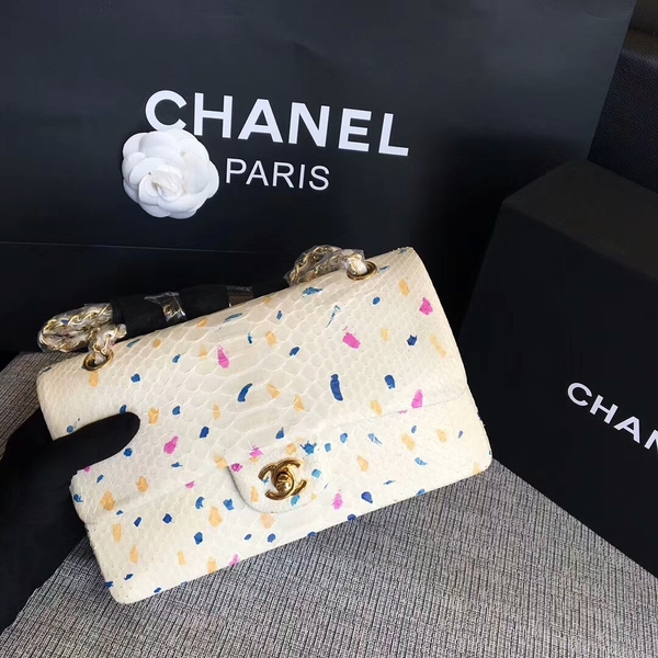 Chanel Original Python Leather Shoulder Bag CF1112M