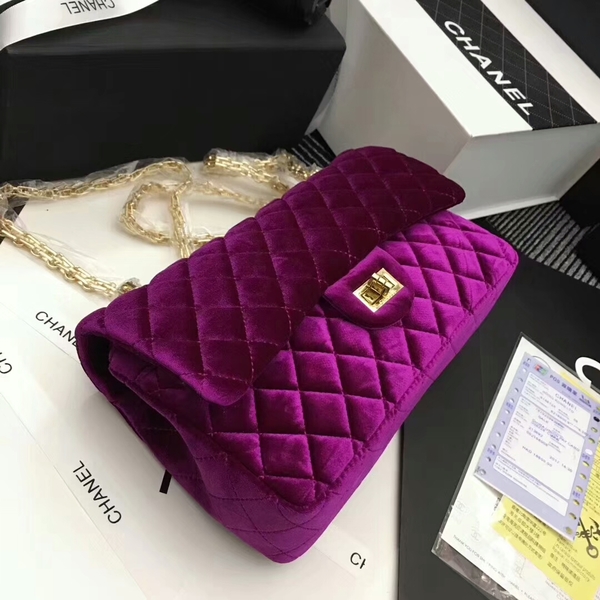 Chanel Suede Leather Flap Shoulder Bag CF8130 Pink