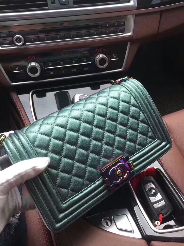 2017 Chanel Leboy Original Deerskin Leather 67087 Green