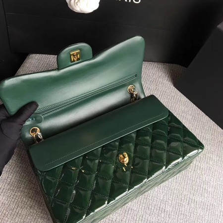 Chanel Classic Flap Bag Original Leather A1113 Green