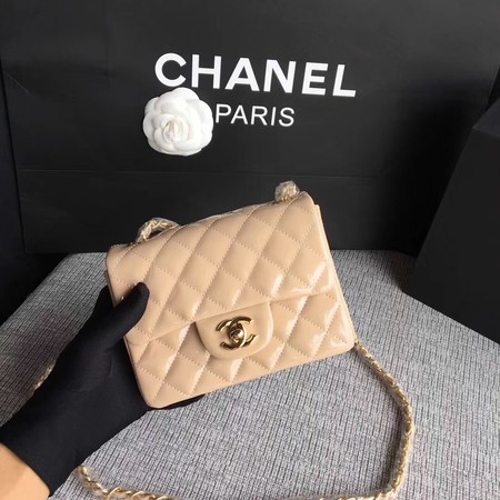 Chanel Classic Flap mini Bag Original Leather A1115 Apricot