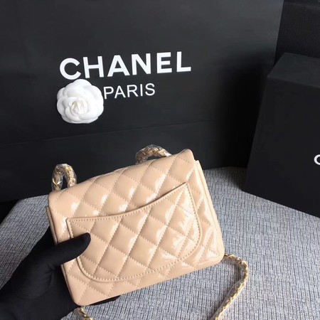 Chanel Classic Flap mini Bag Original Leather A1115 Apricot