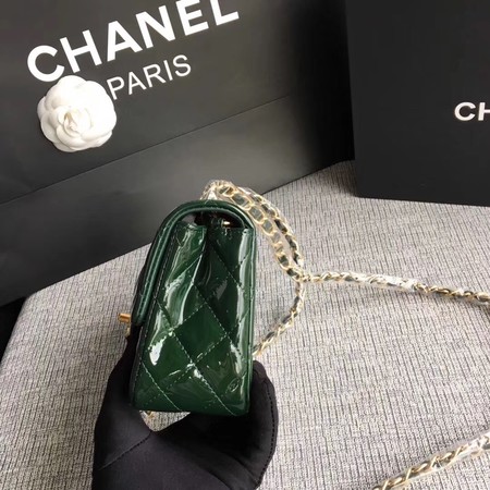 Chanel Classic Flap mini Bag Original Leather A1115 Green