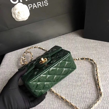 Chanel Classic Flap mini Bag Original Leather A1115 Green