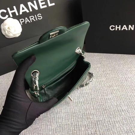 Chanel Classic Flap mini Bag Original Leather A1115 Green