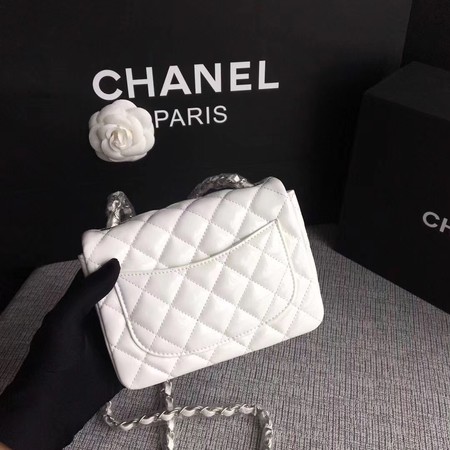 Chanel Classic Flap mini Bag Original Leather A1115 White