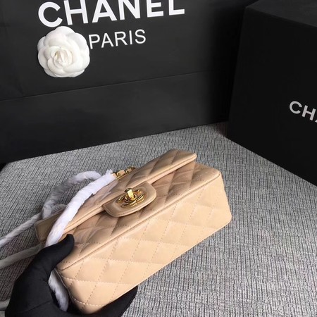 Chanel Classic Flap mini Bag Original Leather A1117 Apricot