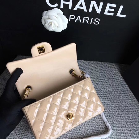 Chanel Classic Flap mini Bag Original Leather A1117 Apricot