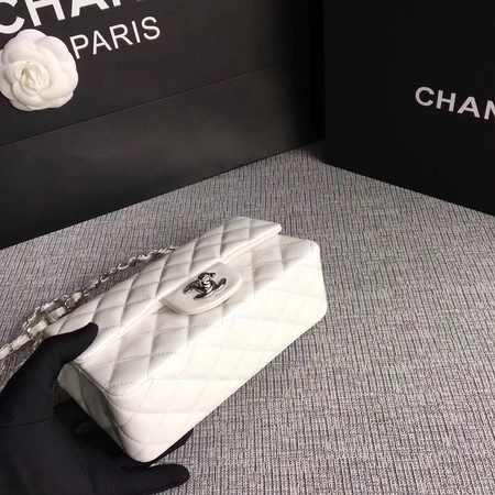 Chanel Classic Flap mini Bag Original Leather A1117 White