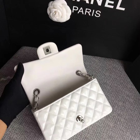 Chanel Classic Flap mini Bag Original Leather A1117 White