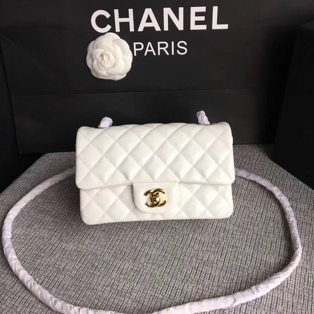 Chanel Classic Flap mini Bag Original Leather A1117 White