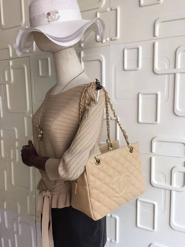 Chanel Caviar Calfskin Leather Tote Bag 18004 Camel