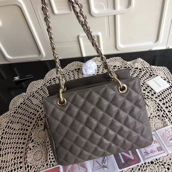 Chanel Caviar Calfskin Leather Tote Bag 18004 Grey