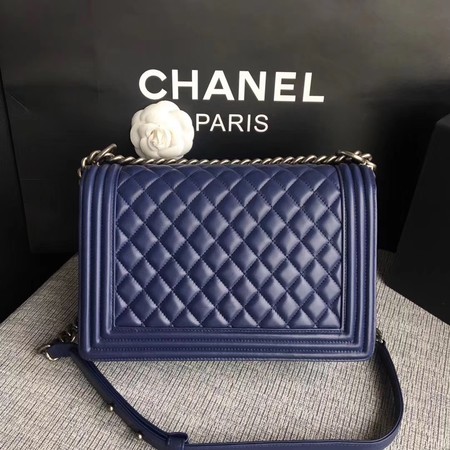 Boy Chanel Flap Bags Original Sheepskin Leather A67088 Blue