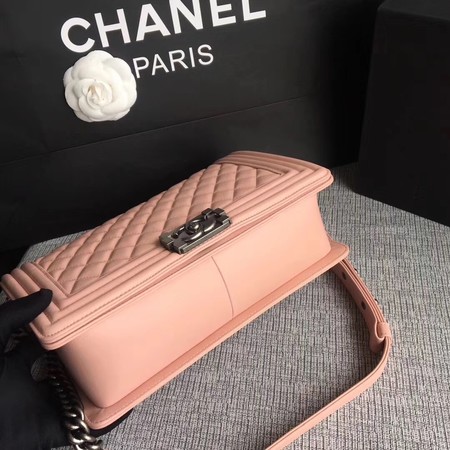 Boy Chanel Flap Bags Original Sheepskin Leather A67088 Pink