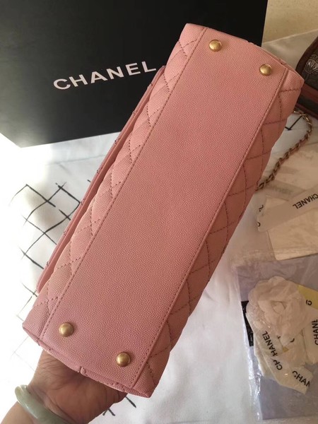 Chanel Classic Top Handle Bag Pink Original Leather A92292 Gold