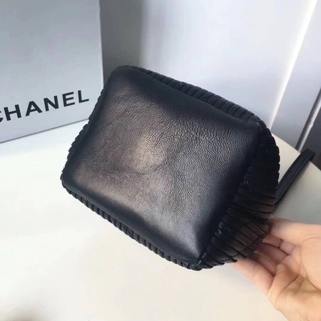 Chanel Hobo Bag Original Sheepskin Leather A35612 Black