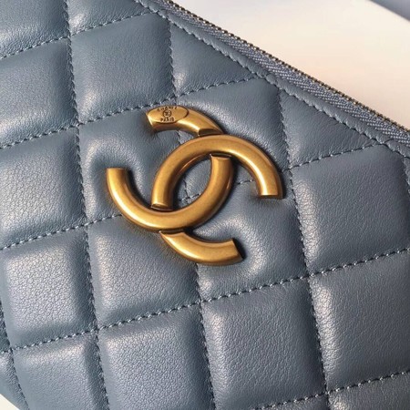 Chanel Shoulder Bag Original Sheepskin Leather A66270 SkyBlue