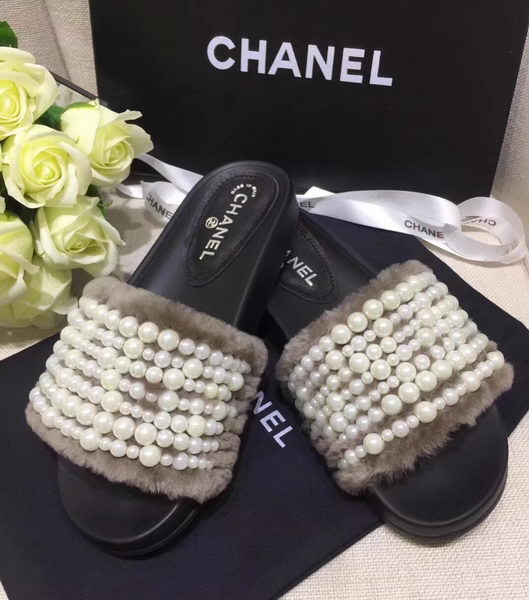 Chanel Slippers CH2239 Light Grey