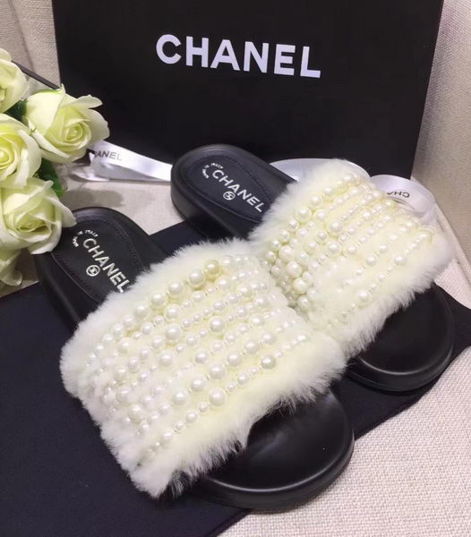 Chanel Slippers CH2239 White