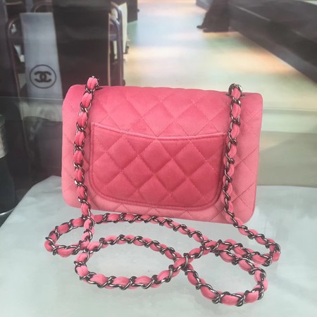 Chanel mini Classic Flap Bag Original Velet Leather A1116 Pink