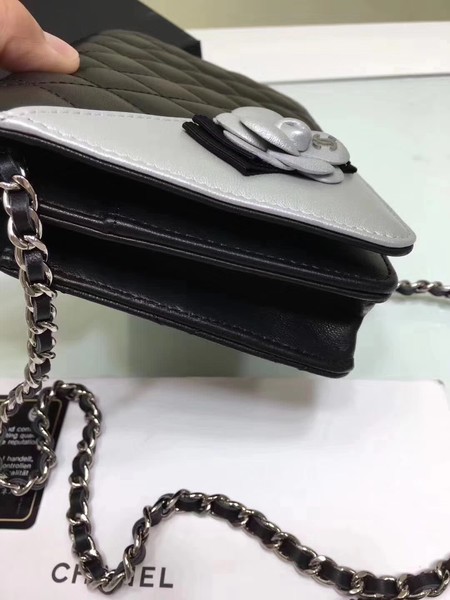 Chanel mini Flap Bag Sheepskin Leather A33814 Silver