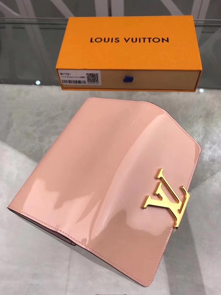 Louis Vuitton Patent Calf Leather LOUISE WALLET M64550 Light Pink