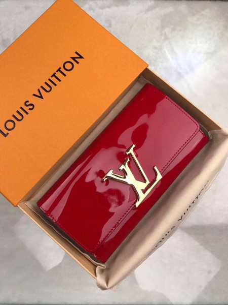 Louis Vuitton Patent Calf Leather LOUISE WALLET M64550 Red