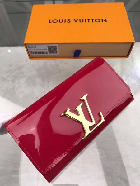 Louis Vuitton Patent Calf Leather LOUISE WALLET M64550 Rose