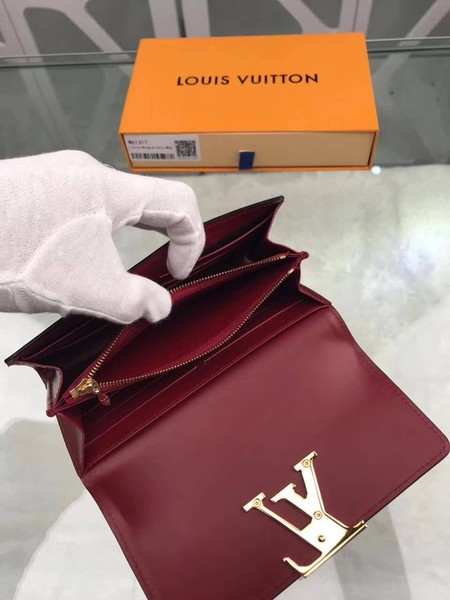 Louis Vuitton Patent Calf Leather LOUISE WALLET M64550 Wine