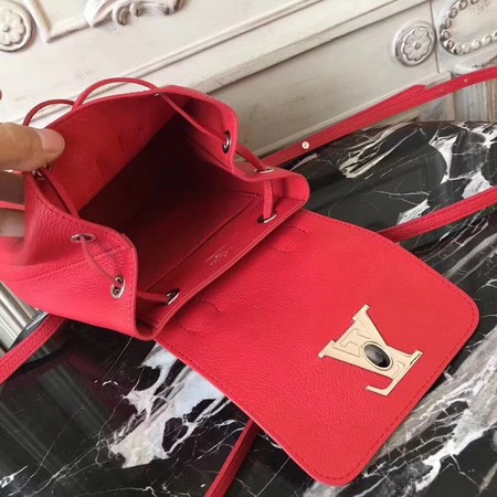 Louis Vuitton Soft Calfskin LOCKME BACKPACK MINI M54573 Red