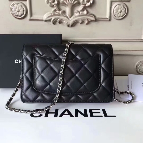 Chanel Camellia Flap Shoulder Bag Sheepskin Leather 88215D