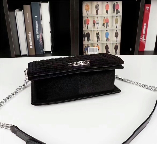 Chanel Le Boy Suede Leather Bag 67086 Black