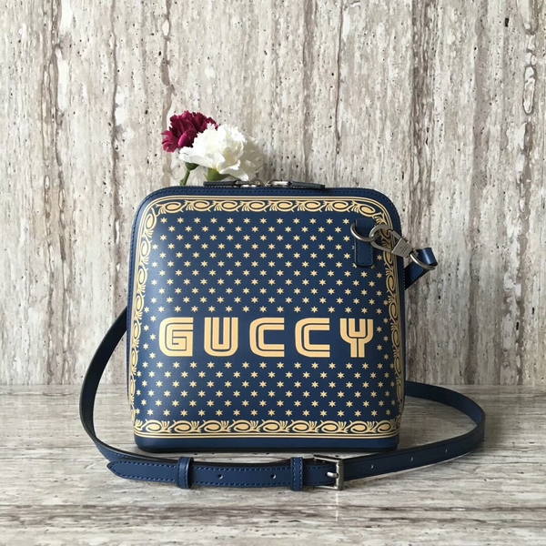 Gucci 2018 Fashion Show Shell Shoulder Bag 501122 Blue