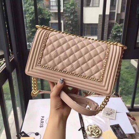 Boy Chanel Flap Bag Original Leather B67086 Apricot