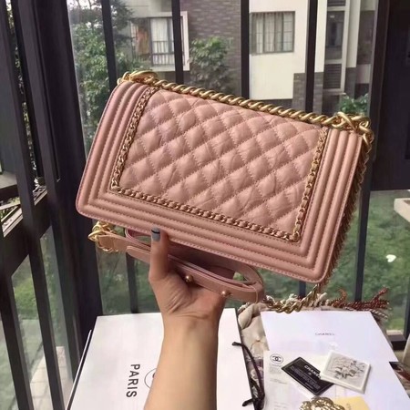 Boy Chanel Flap Bag Original Leather B67086 Pink