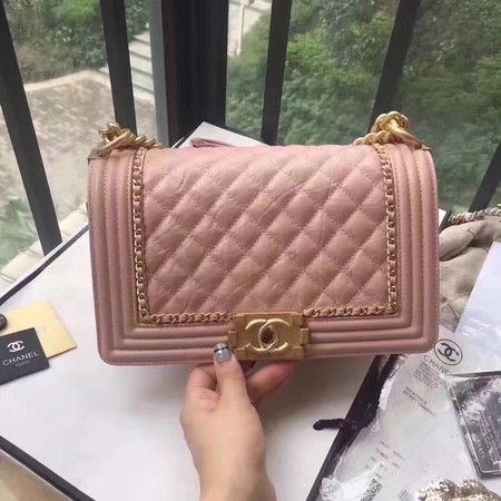 Boy Chanel Flap Bag Original Leather B67086 Pink