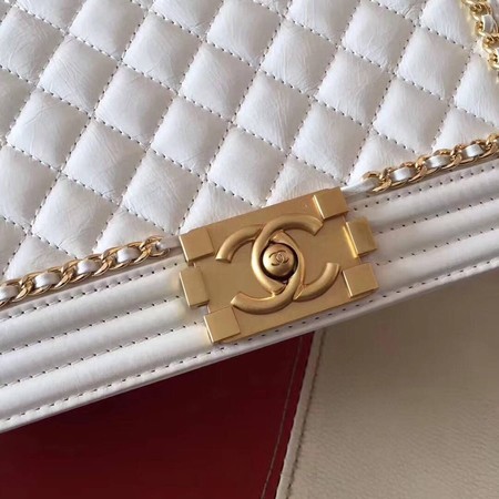 Boy Chanel Flap Bag Original Leather B67086 White