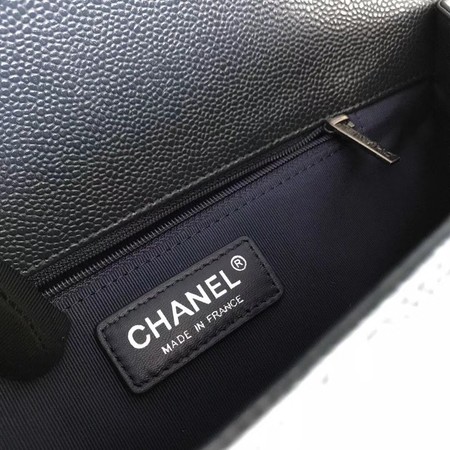 Boy Chanel Flap Shoulder Bag Blue Original Cannage Pattern A67087 Silver