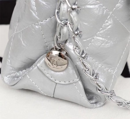 Chanel Classic Flap Bag Bright Leather A33650 Silver